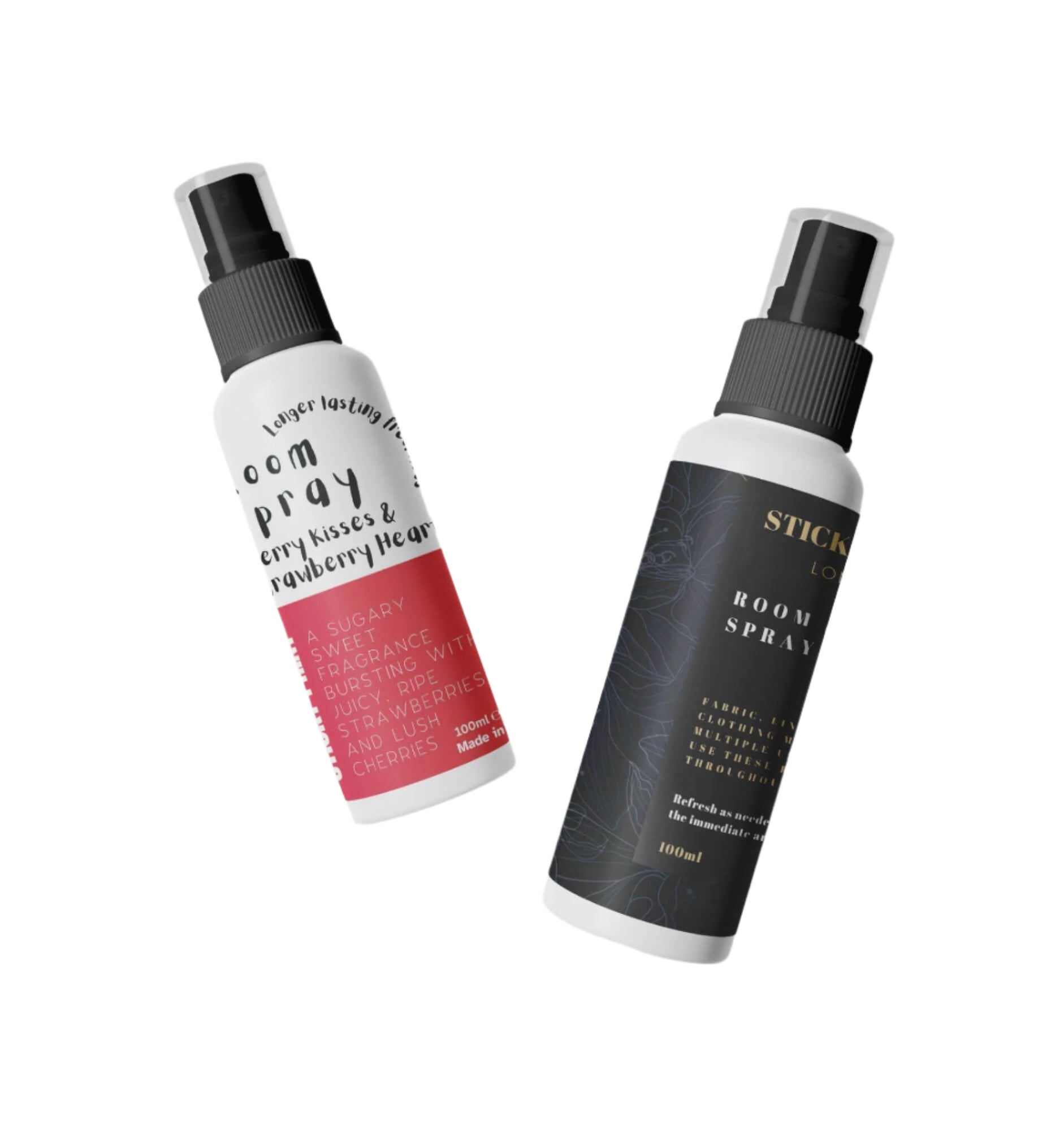 100ml Room Spray bottle label 63.5mm x 72mm High Gloss Sticker label - Sticky Print