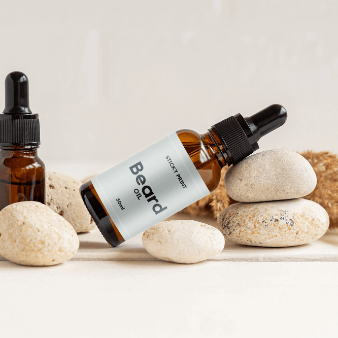 Dropper Bottle Labels - Hi Gloss finish various sizes - Sticky Print