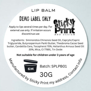 Perfume OIL - Assessment cosmetic labelling - Sticky Print