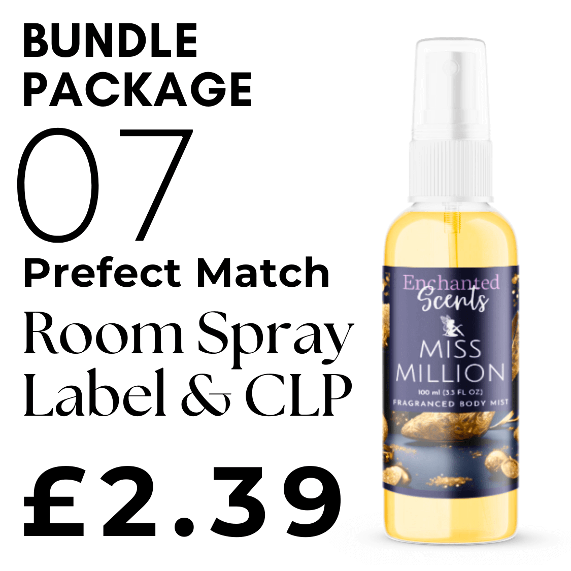 Room Spray Label Combo | £2.39 per set Combo deal 7 - Sticky Print