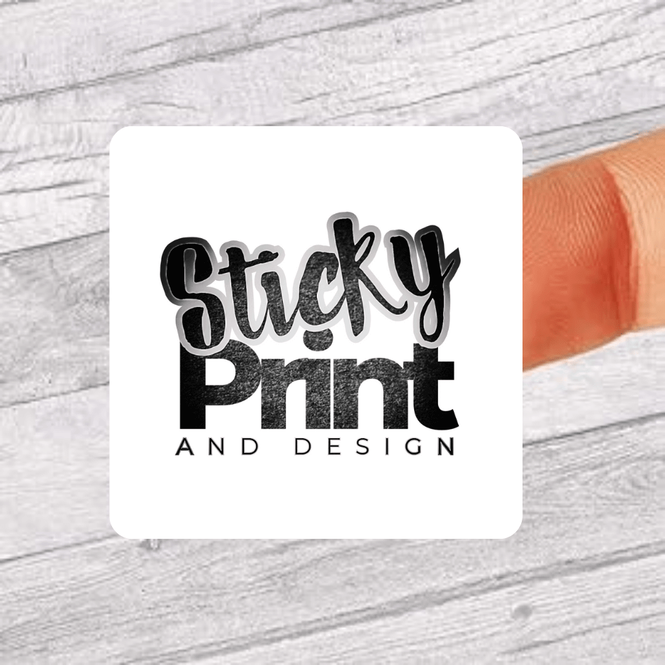 Square Logo Sticker | Business logo Stickers Matt paper - Sticky Print
