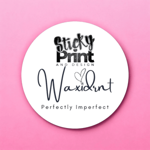 Waxident Stickers - Custom logo stickers for those oopsie's waxidents - Sticky Print