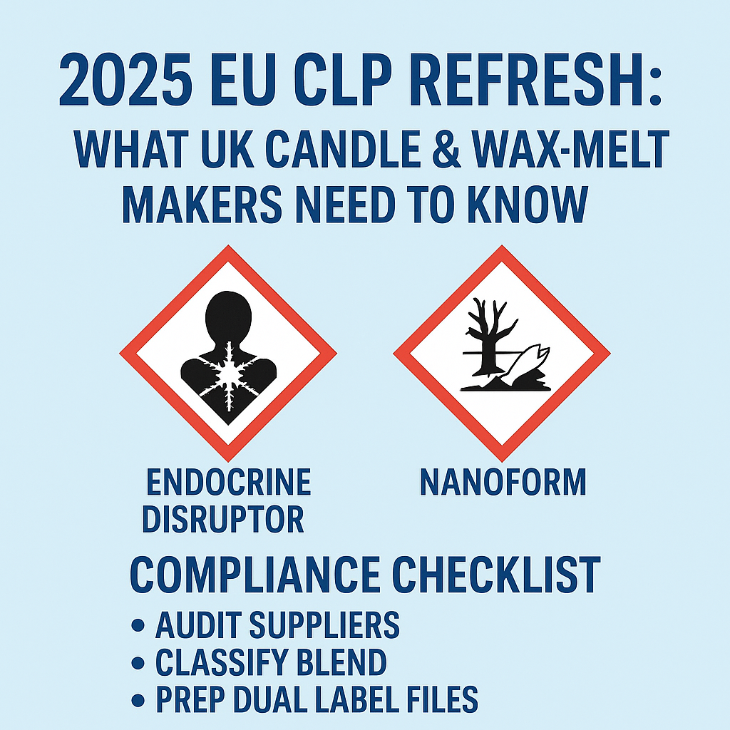2025 EU CLP Refresh: What UK Candle & Wax-Melt Makers Need to Know