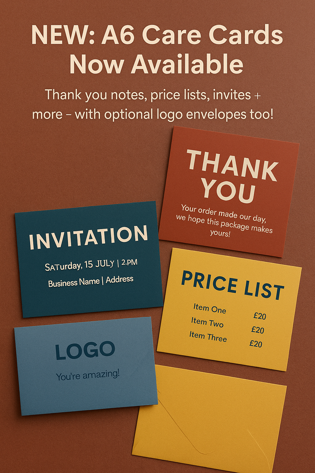 A6 Care cards NEW!