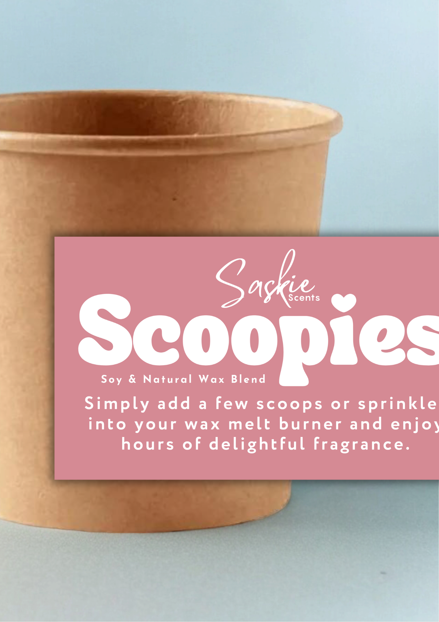 Scoopies pots - Wax melt product labels for pots