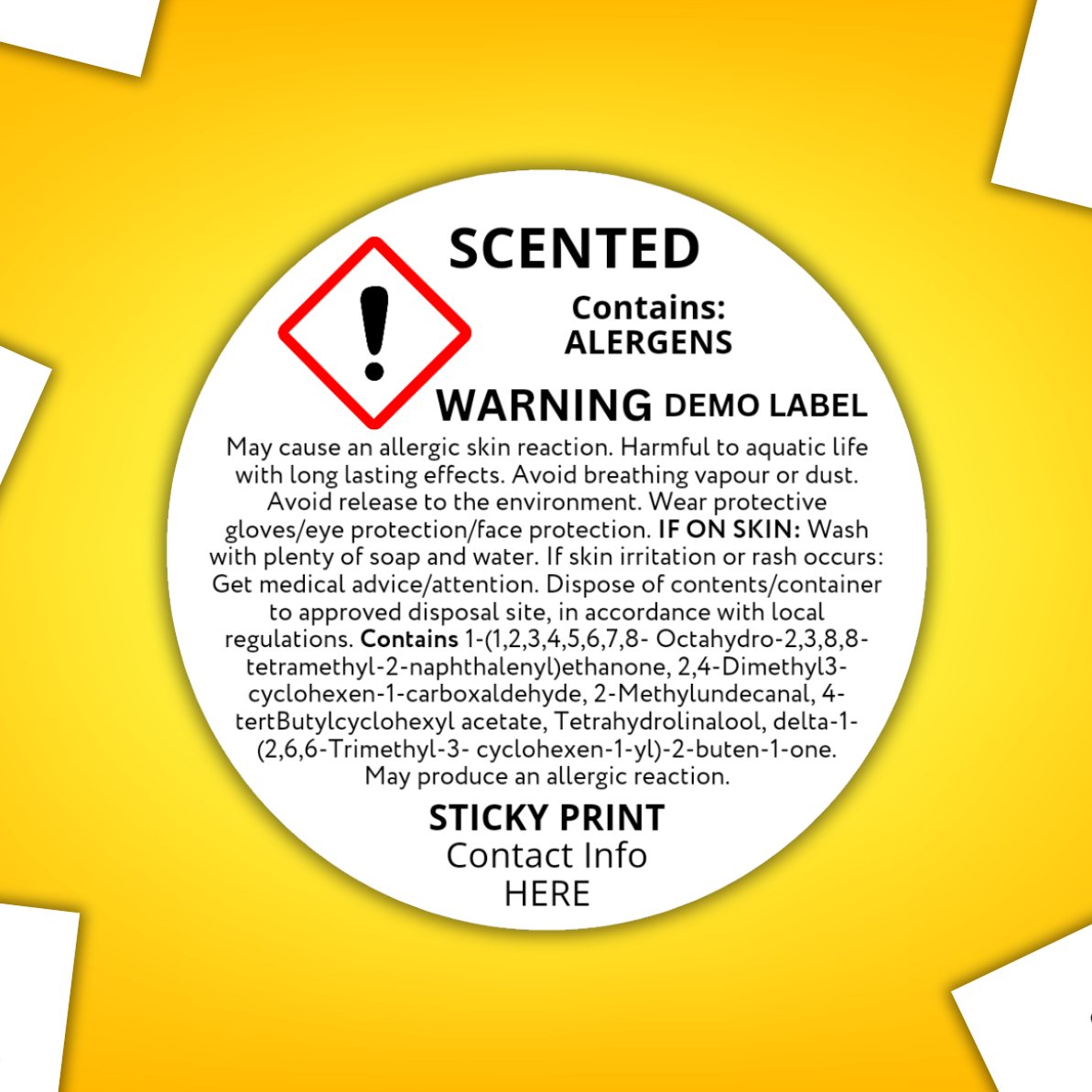 CLP stickers - Various - Non hazardous bases only - Sticky Print