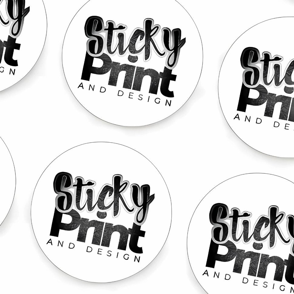 Perfect Glossy Logo Sticker - Business logo Stickers to boost your brand - Sticky Print