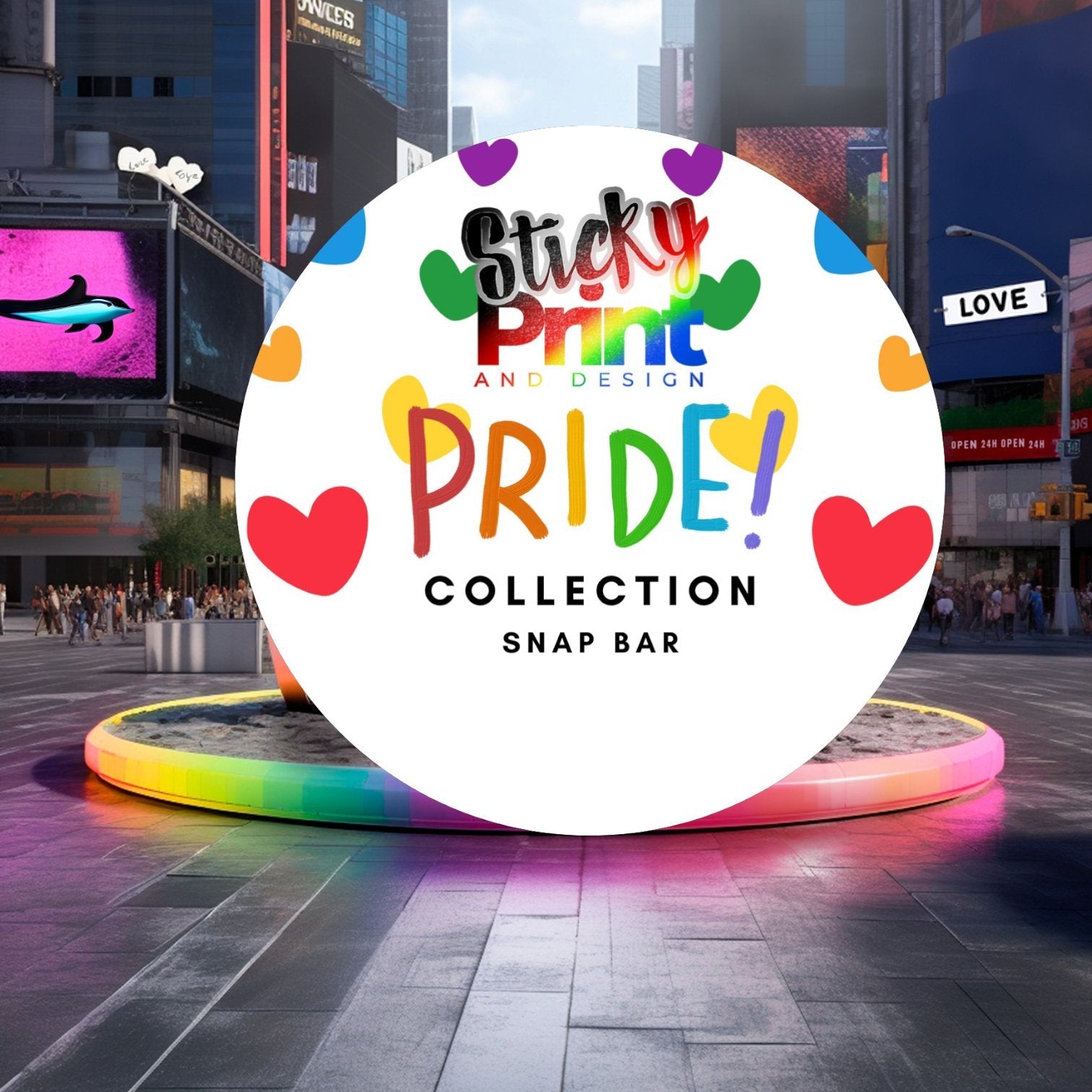 Pride Custom Collection product stickers upload logo - Sticky Print