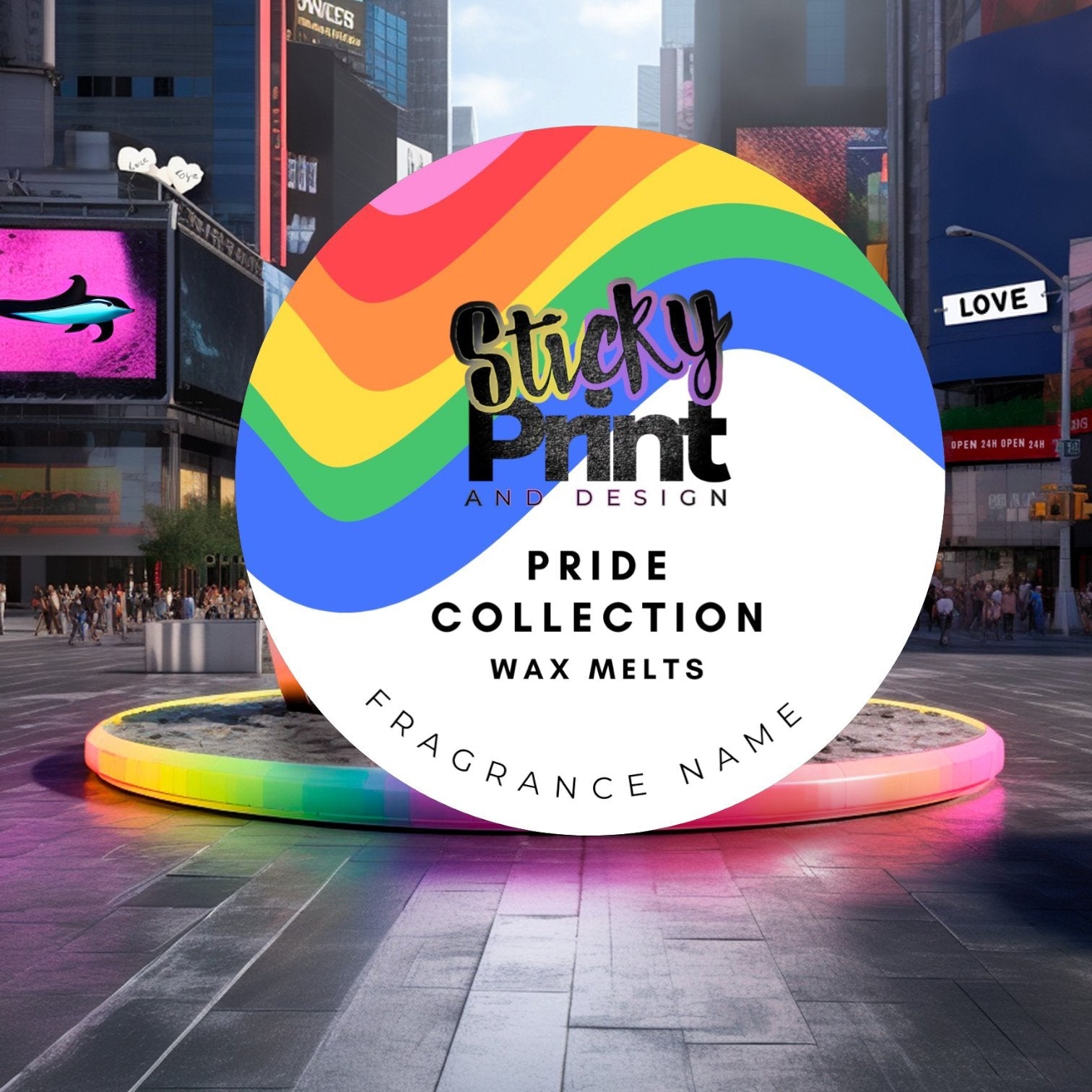 Pride Custom Collection product stickers upload logo - Sticky Print